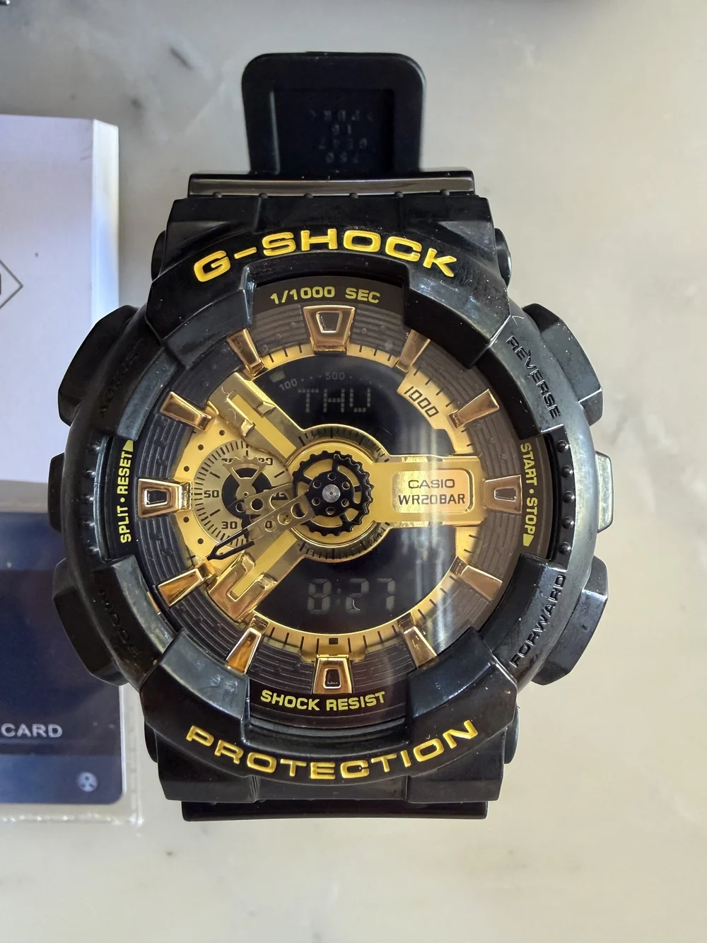 Casio G-Shock Black and Gold Analog-Digital Sport Watch